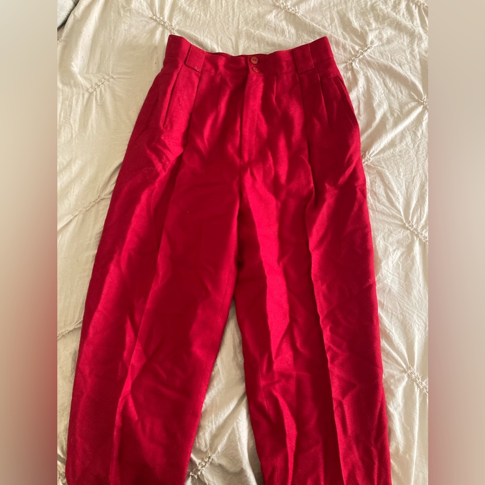vintage red trousers